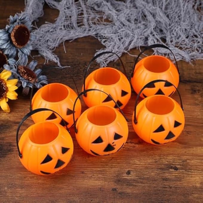 PUMPKIN BASKET PUMPKIN SHAPED BUCKET PUMPKIN CANDY HOLDER PUMPKIN BUCKET PUMPKIN CANDY BUCKET SWEET OR SOUR PORTABLE PUMPKIN BUCKET LARGE CANDY BUCKET HALLOWEEN CANDY - Image 2